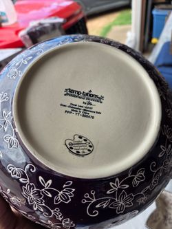 Purple and white Floral Ceramic Serveware Collection