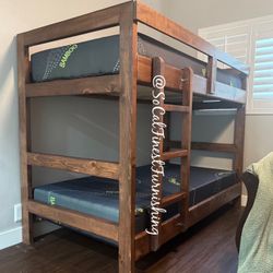 Twin Bunk Bed With Mattresses