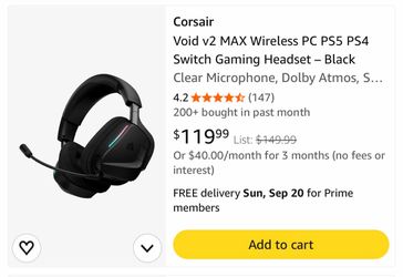Corsair VOID v2 Max Wireless Gaming Headset