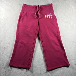 Vintage American Eagle Sweatpants Women’s S Berry Pink Cropped Capri Y2K #2A