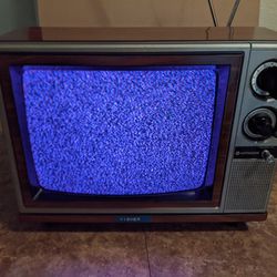 Crt Tv Solid State Color Hitachi Ct1322