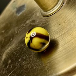 Vintage Akro Agate Peltier Bumble Bee Glass Marble