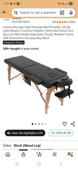 Massage table: new in box !