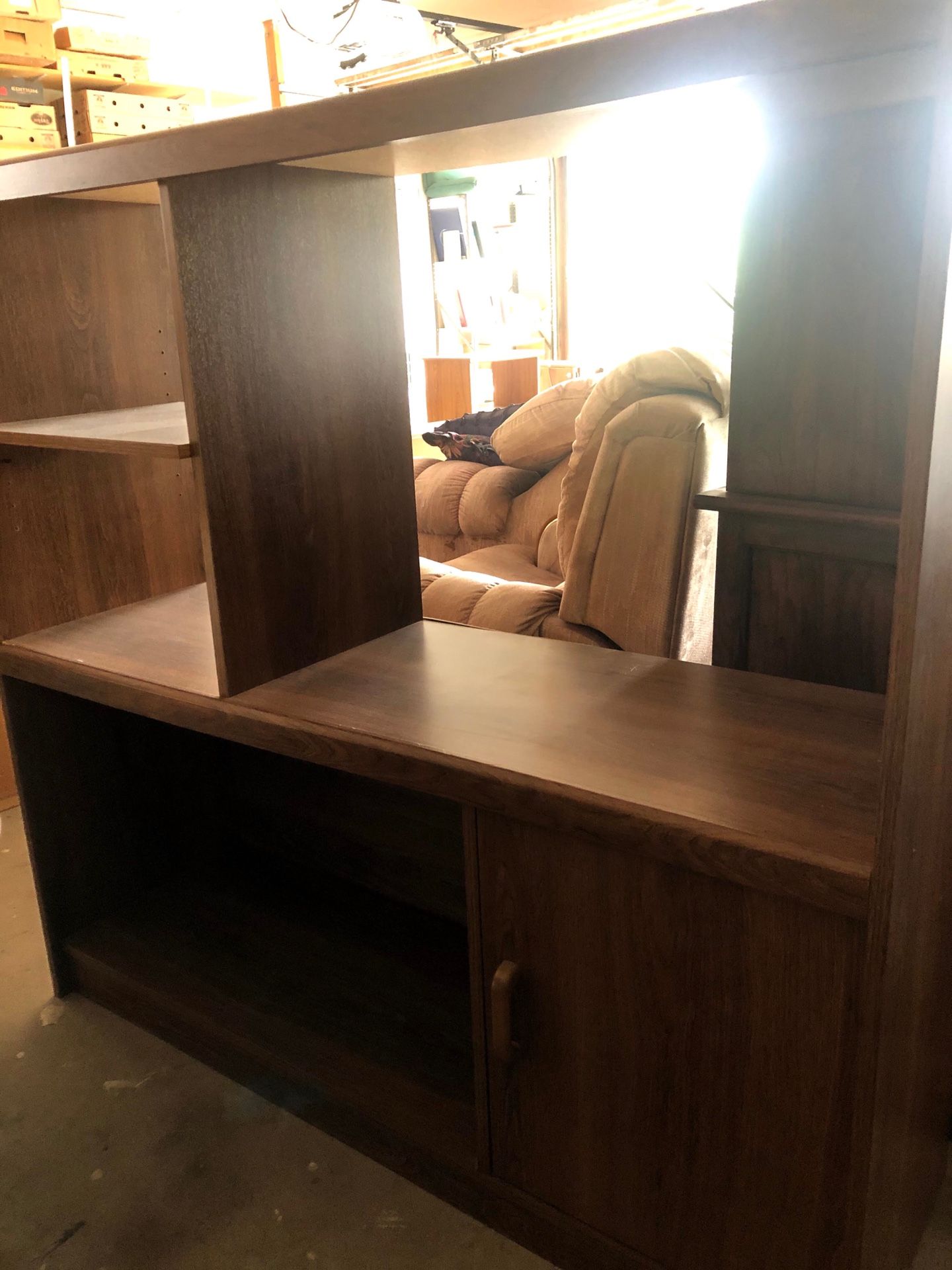 Wooden Entertainment Center Hutch