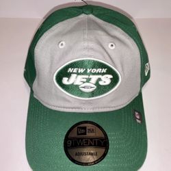 New Era 9Twent N Y Jets Green/White Jets logo, Gray/Grn Snapback Hat Cap NFL