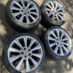 4 - 225/40r18 5x114.3 5x4.5 Civic Accord Sonata Elantra Nissan 350z 370z Maxima G35 G37 Altima Wheels Rims Tires