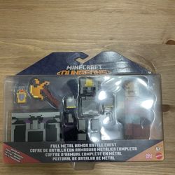 Minecraft Dungeons Full Metal Armor Battle Chest Action Figure - HAL - NEW