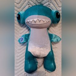 Build A Bear Plush Doll RARE Shark Week 30th Anniversary Hammerhead Shark Blue 