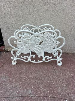 Wrought iron magazine rack 16x7”