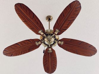 Decorative Tropical Palm Leaf Ceiling Fan – 49”