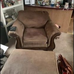 Love Seat And  Chair With Ottoman 