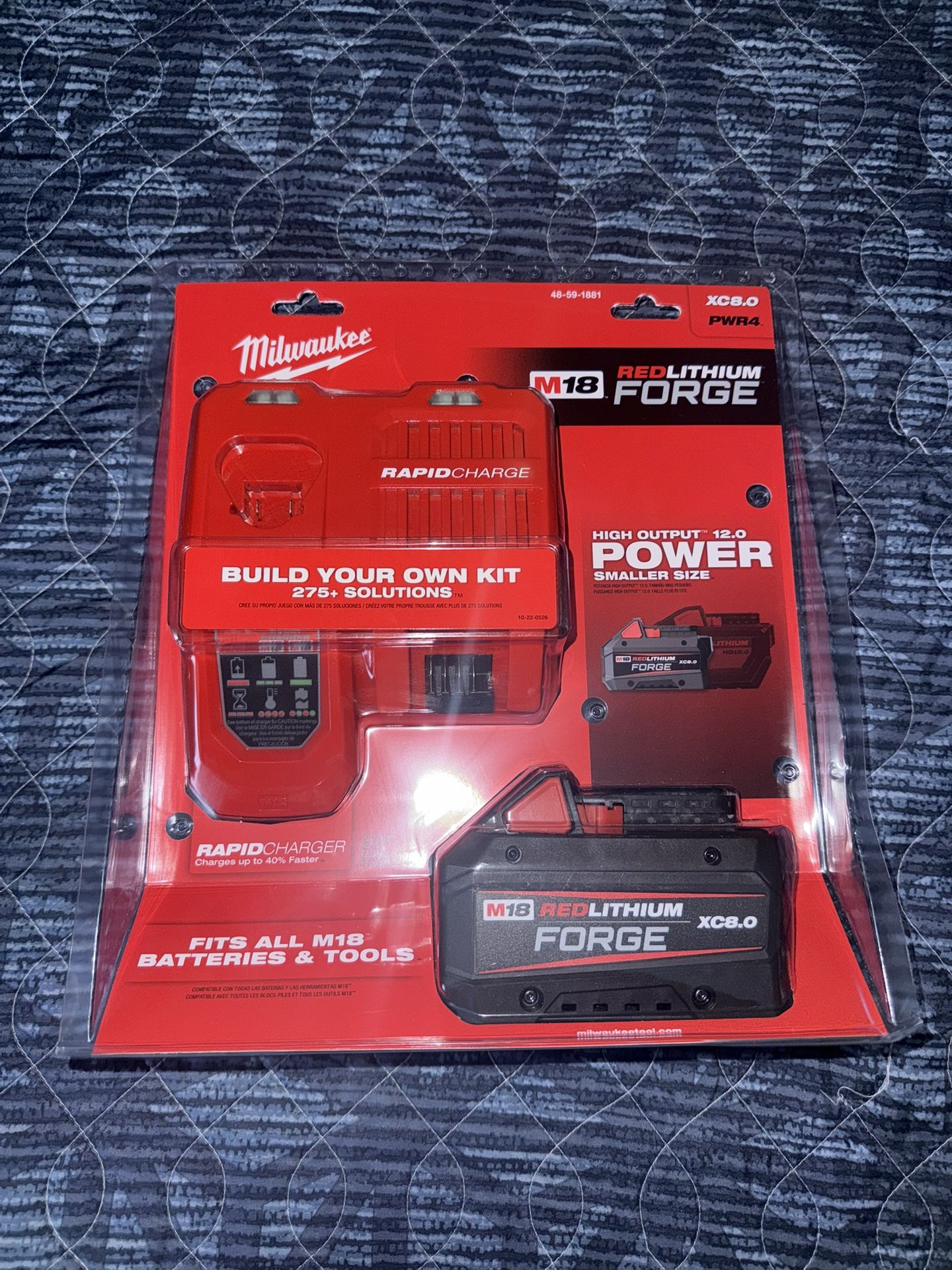 M18 18-Volt Lithium-Ion REDLITHIUM FORGE Starter Kit with 8.0Ah Battery and Rapid Charger