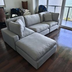 New Grey Sofa Cloud Couch Sectional