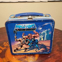 Vintage Masters of the Universe lunch box with thermos