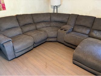 Grey sectional couch