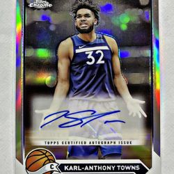 2023 Topps Chrome Basketball Karl-Anthony Towns Refractor Auto
