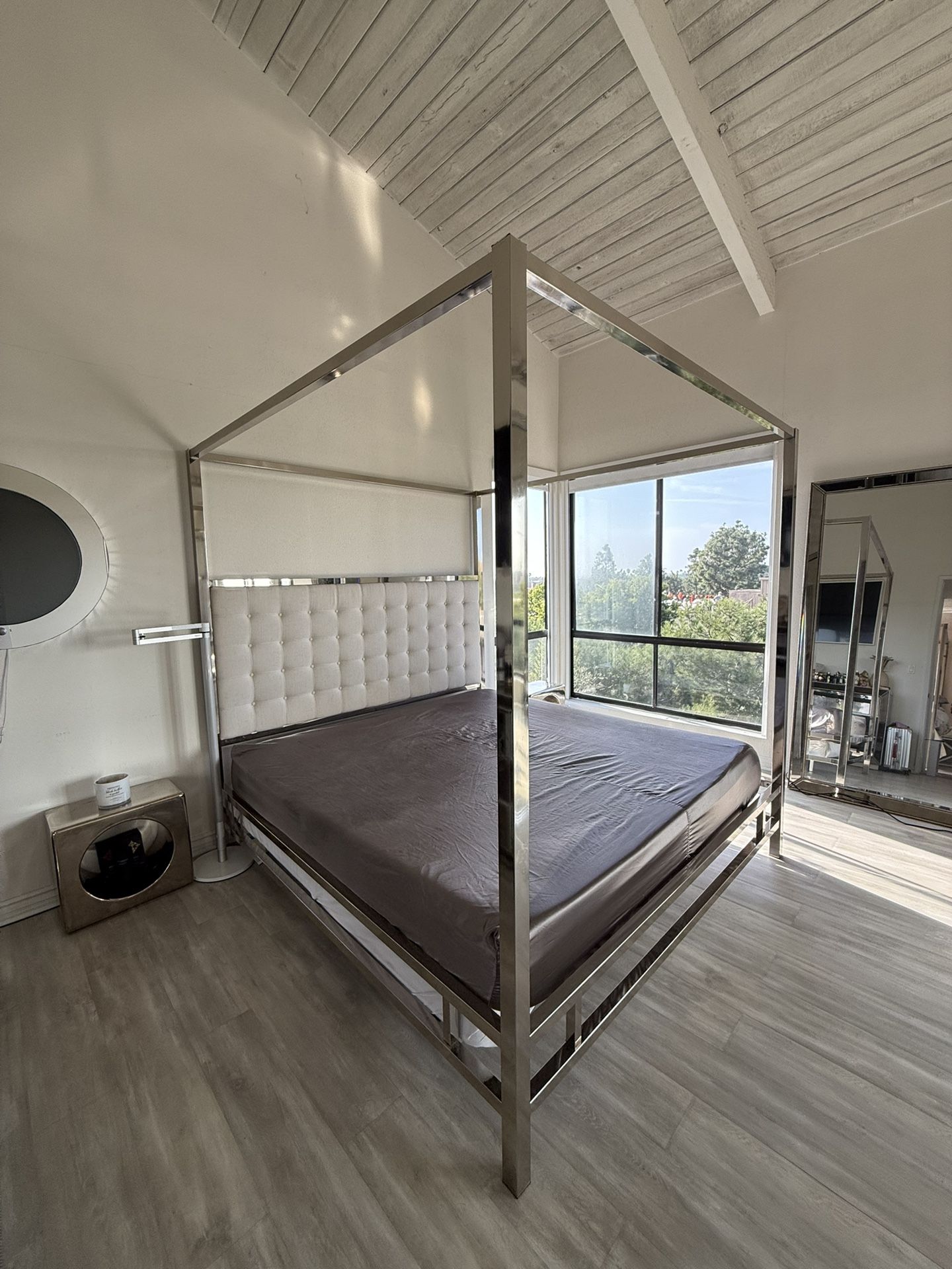 California King Metal Bedframe + Mattress