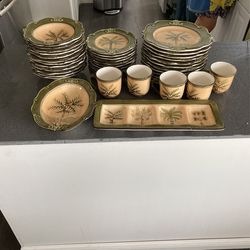Palm Tree Plate Set