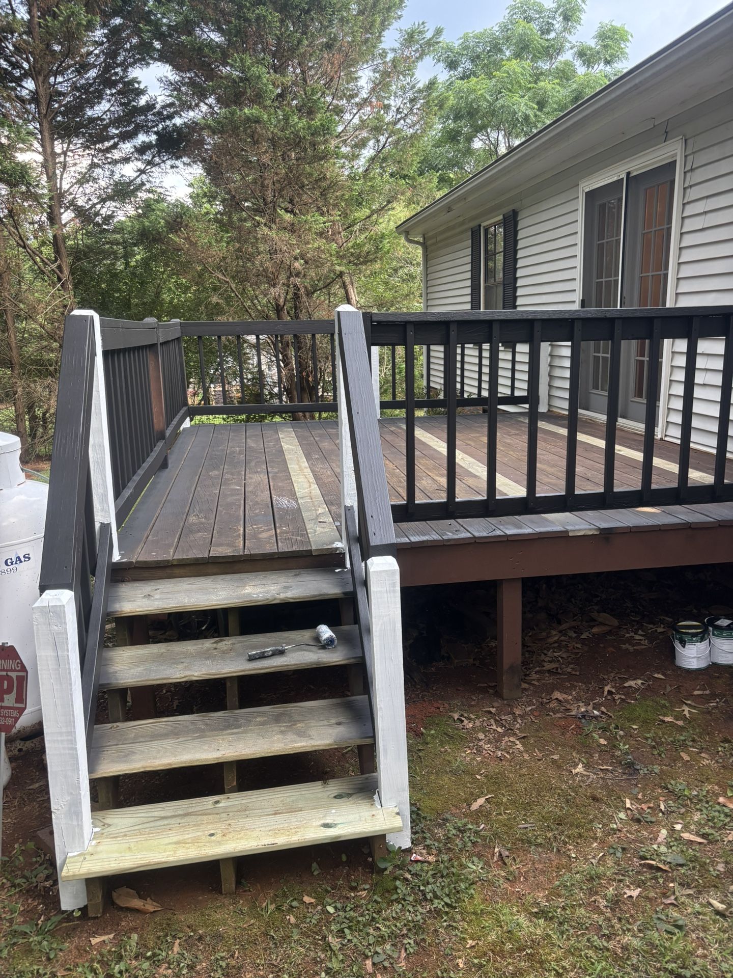 . Decks are painted
