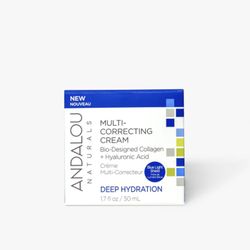 Andalou Naturals Deep Hydration Multi-Correcting Cream Hyaluronic Collagen New
