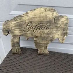 Antique Gold Buffalo Wall Plaque