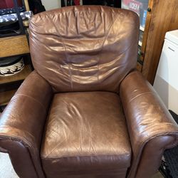 Brown Leather Recliner 