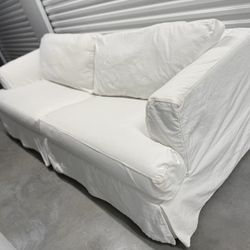 Pottery Barn White Sleeper Sofa (Queen)