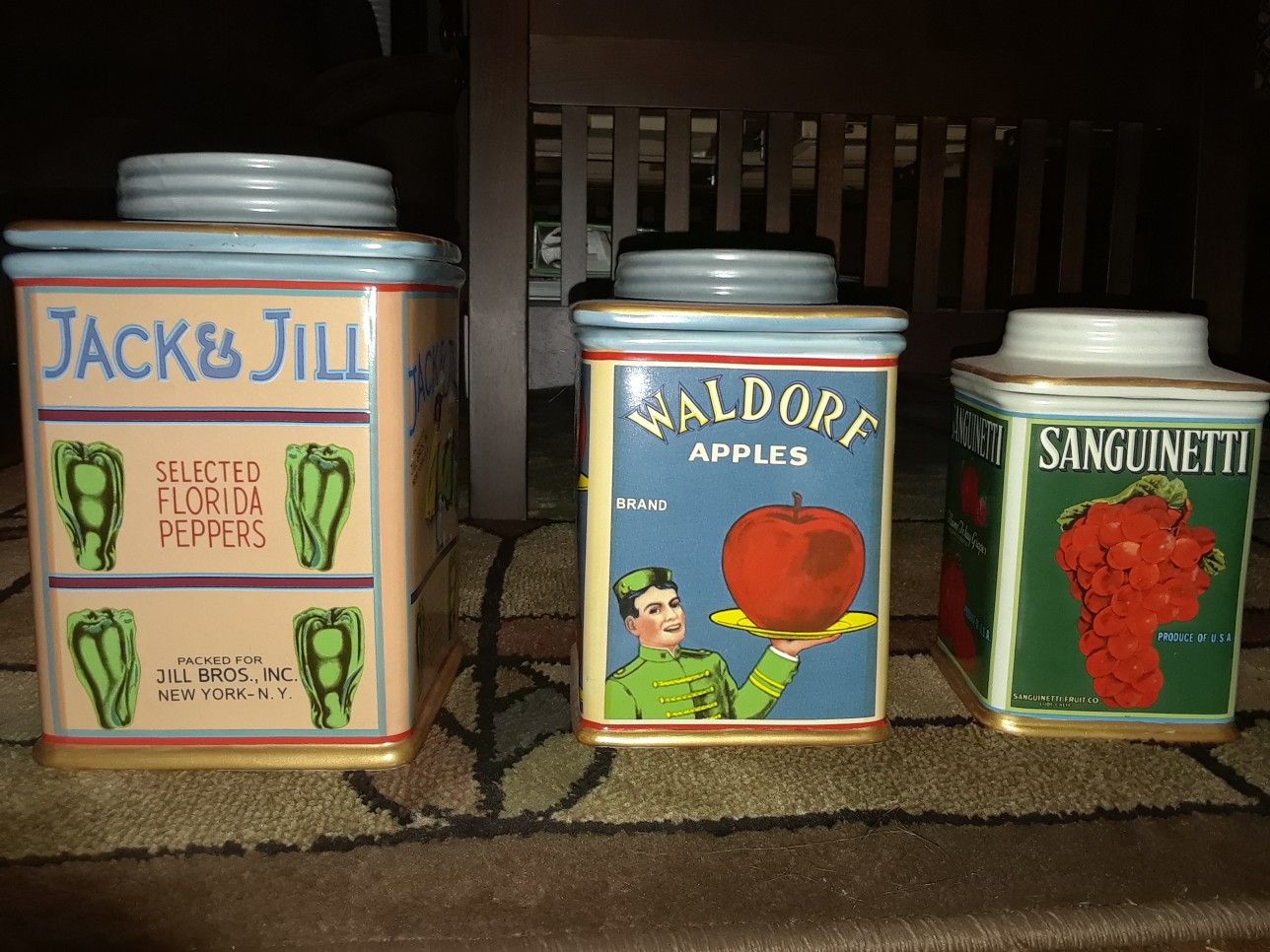 Set of 3 Flour Sugar and Tea Storage Set