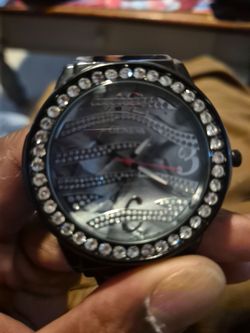 Black Watch with Crystal Bezel