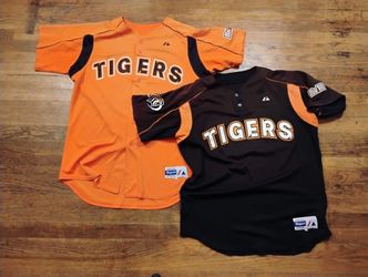 Medium #10 UOP PACIFIC TIGERS BASEBALL Jersey Stockton CA Majestic Stitched 