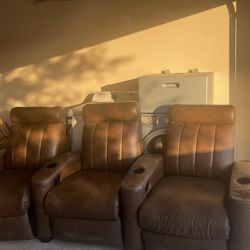 Real Leather Theatre Chairs