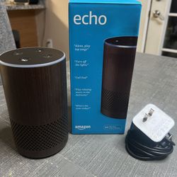 Amazon Echo Walnut Finish Alexa Speaker