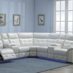 POWER MOTION SECTIONAL WITH LED LIGHTS 