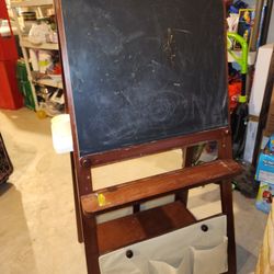Chalk Board With Whiteboard And Paper Easle 