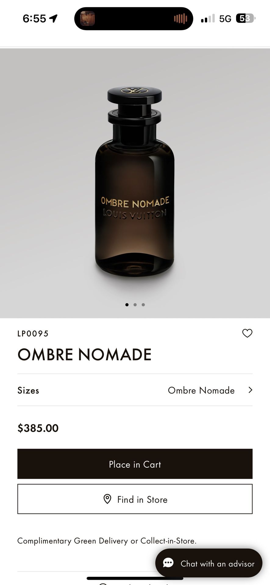 Jual Parfum LV Louis Vuitton Ombre Nomade Best Seller For man