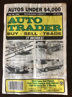 1991 Auto Trader / Time Machine / Make Offer