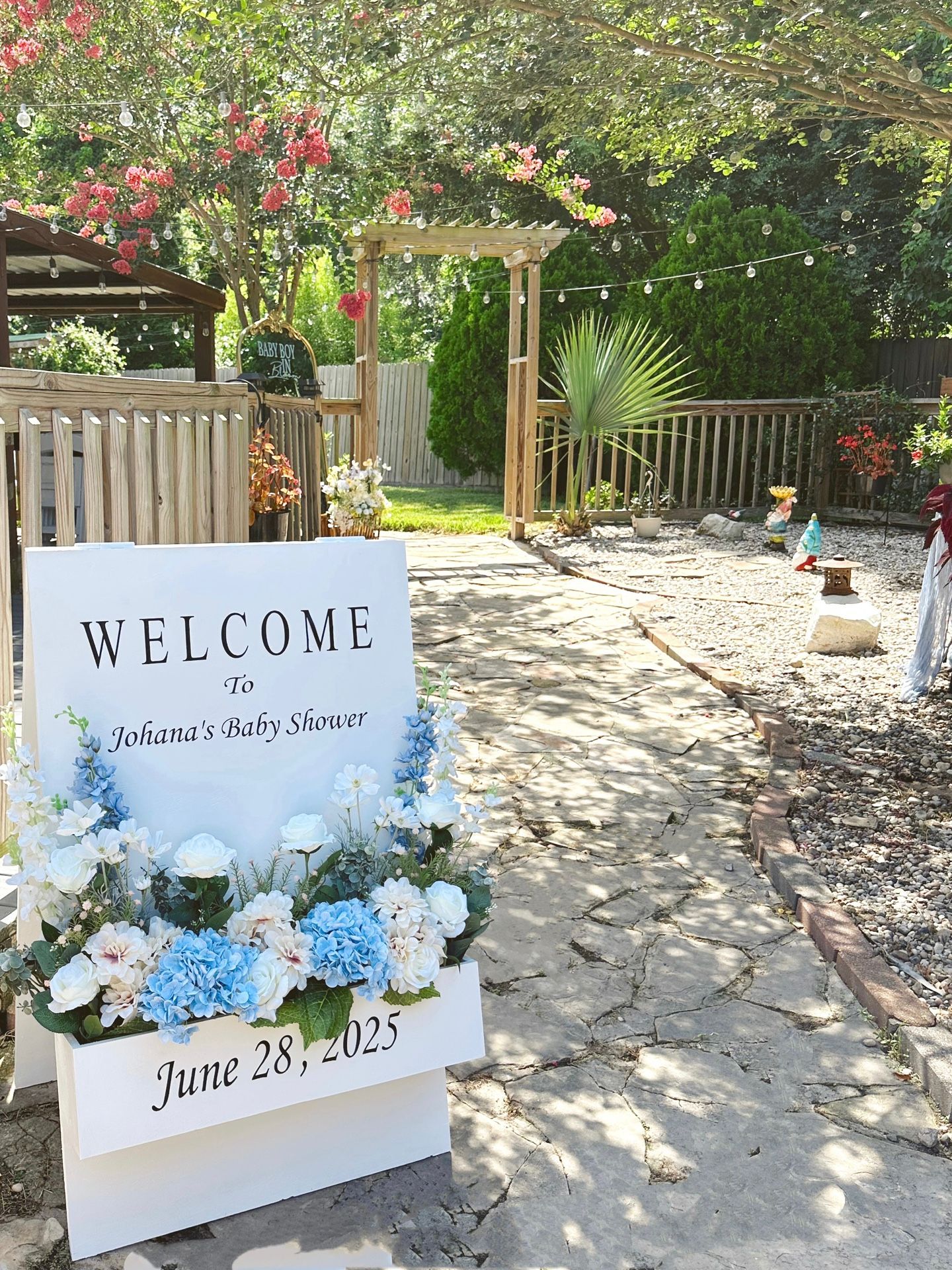 Flower Box Welcome Sign