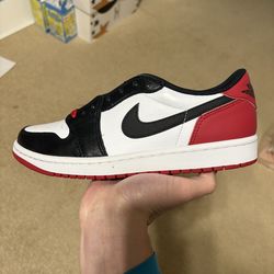 Size 8.5 - TRIED ON Air Jordan 1 Retro Low OG Black Toe 2023 Red White