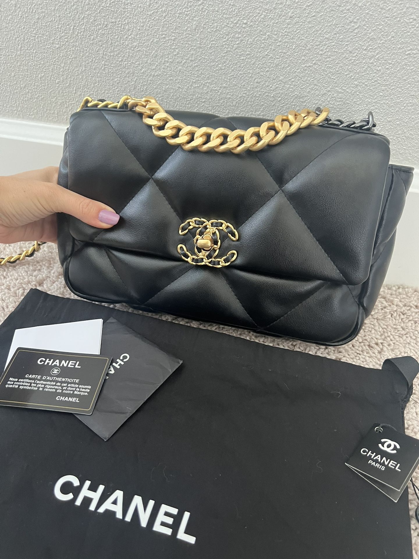 Beautiful, genuine, sheepskin leather Chanel bag