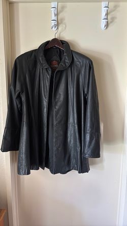 Genuine, black leather jacket