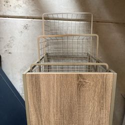 Metal Cart With 3 drawers