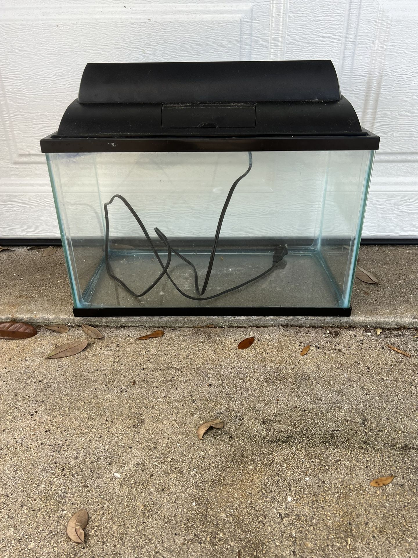5 Gallon Aquarium Fish Tank With Light Hood 