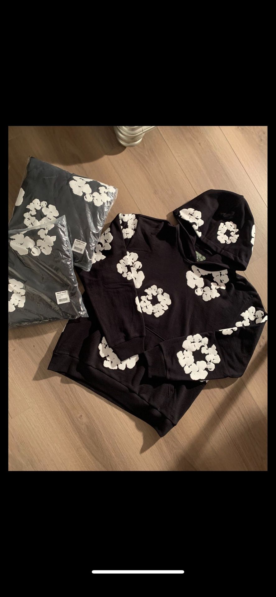 Black & White Denim tears hoodie READ DESCRIPTION