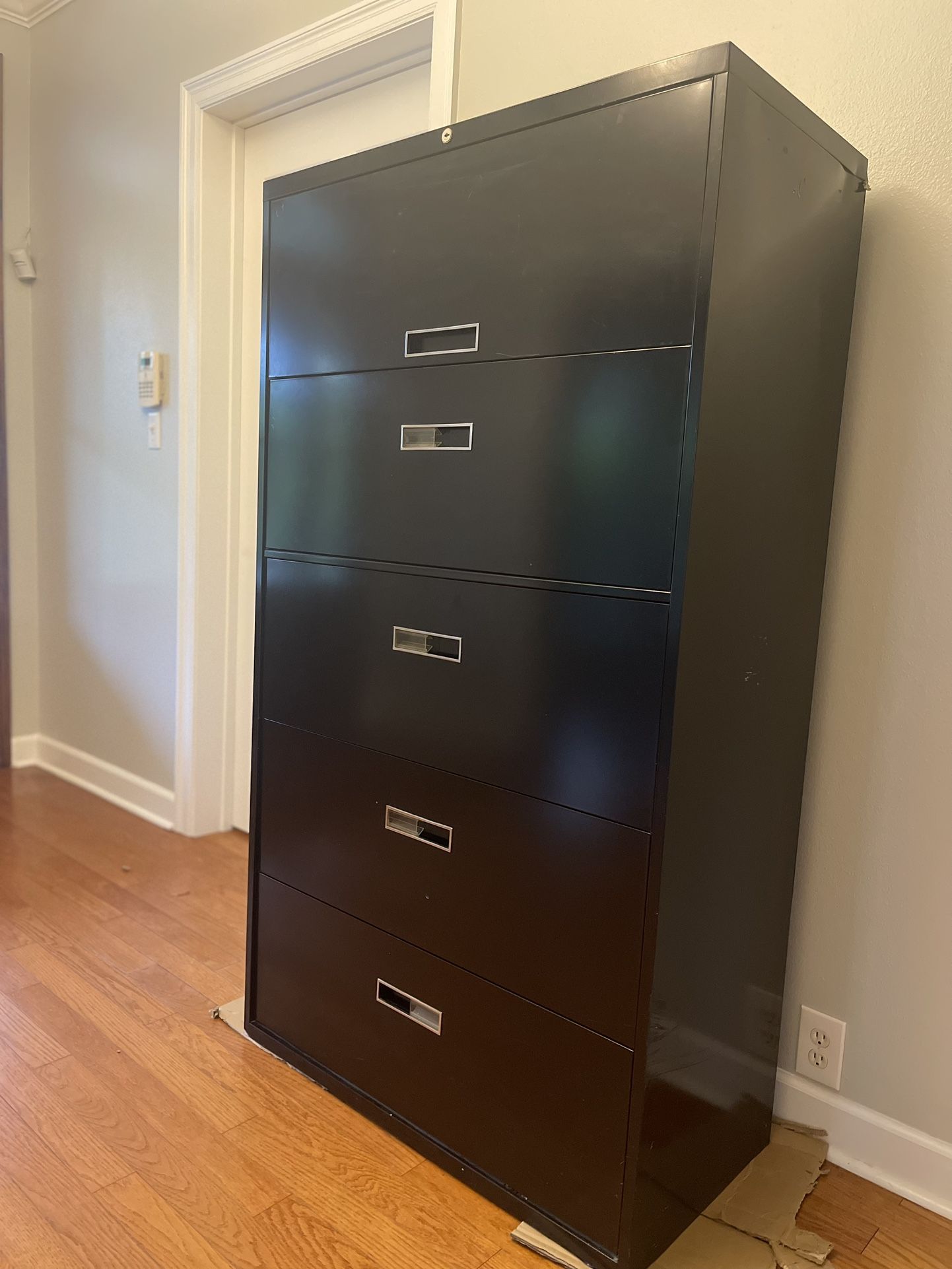 Black 5 Drawer Filing Caninet