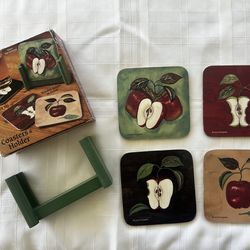 Apple Home Decor - Vintage Coaster Set