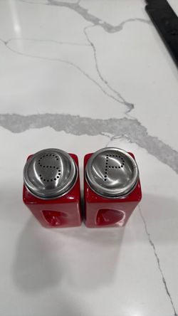 Red Ceramic Salt and Pepper Shaker Set