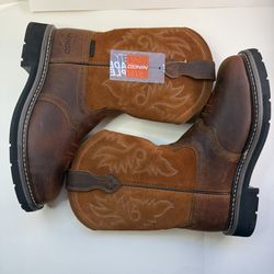 HISEA NINGO Men Square Steel Toe Western Work Boots Waterproof Men’s Size 11 NWT