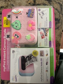myFirst Camera Insta 20 Camera Bundle with myFrist Cross Case (Cotton Candy Mix)
