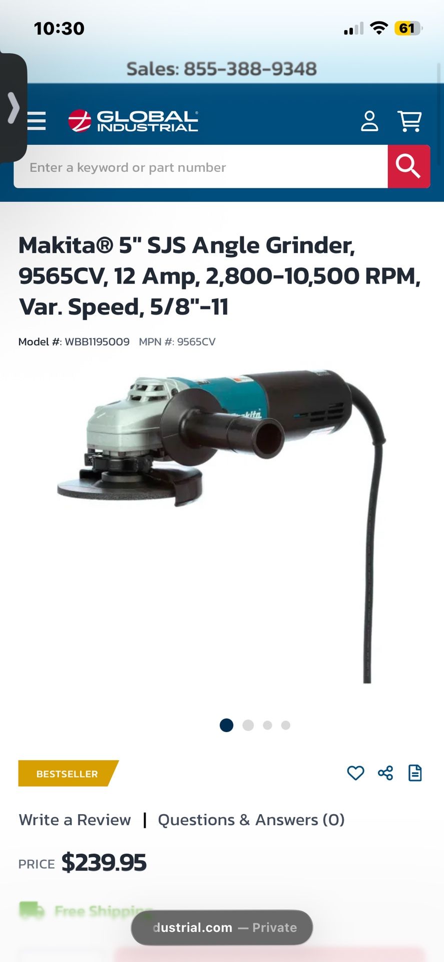 corded makita angle grinder