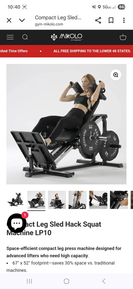 Hack Squat Machine Leg Press Brand New BOX Exercise Equipment Home Gym